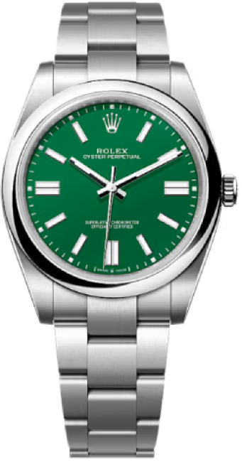 Rolex Oyster Perpetual Steel Green Dial 41mm