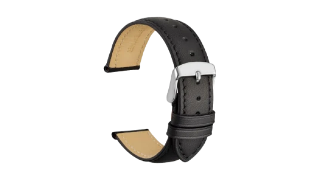 Leather Watch Band - Black