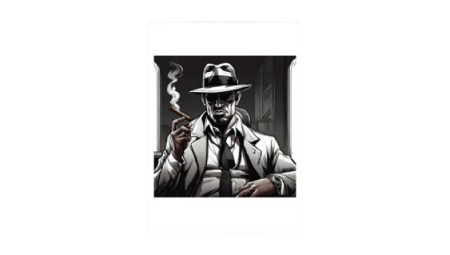 Gangster Smoking Cigar Sticker