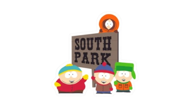 South Park Logo And Characters Sticker