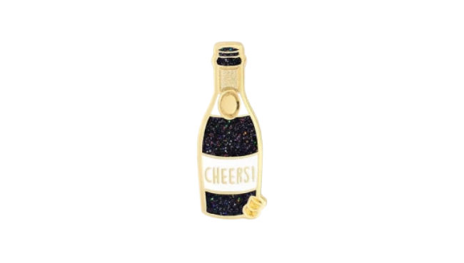 Champagne Bottle Pin