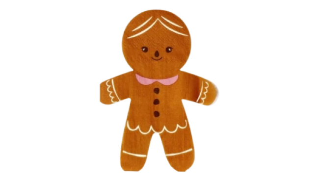 Gingerbread Man Napkins - Set Of 16