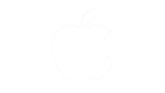 Apple white Sticker 4"x5"